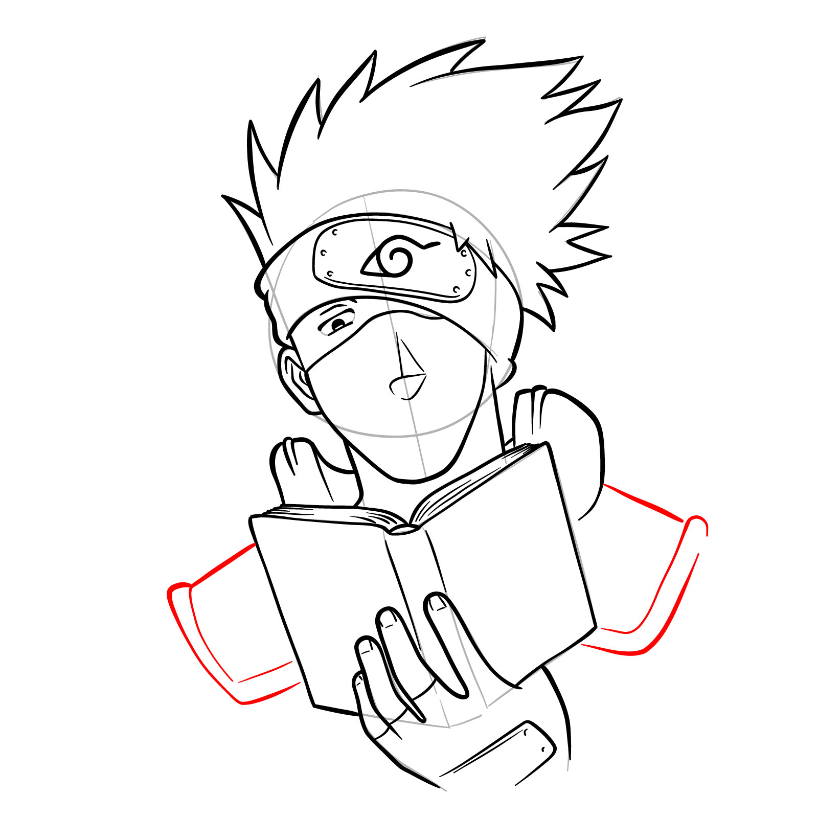 How to Draw Kakashi Hatake from Naruto - Really Easy Drawing Tutorial