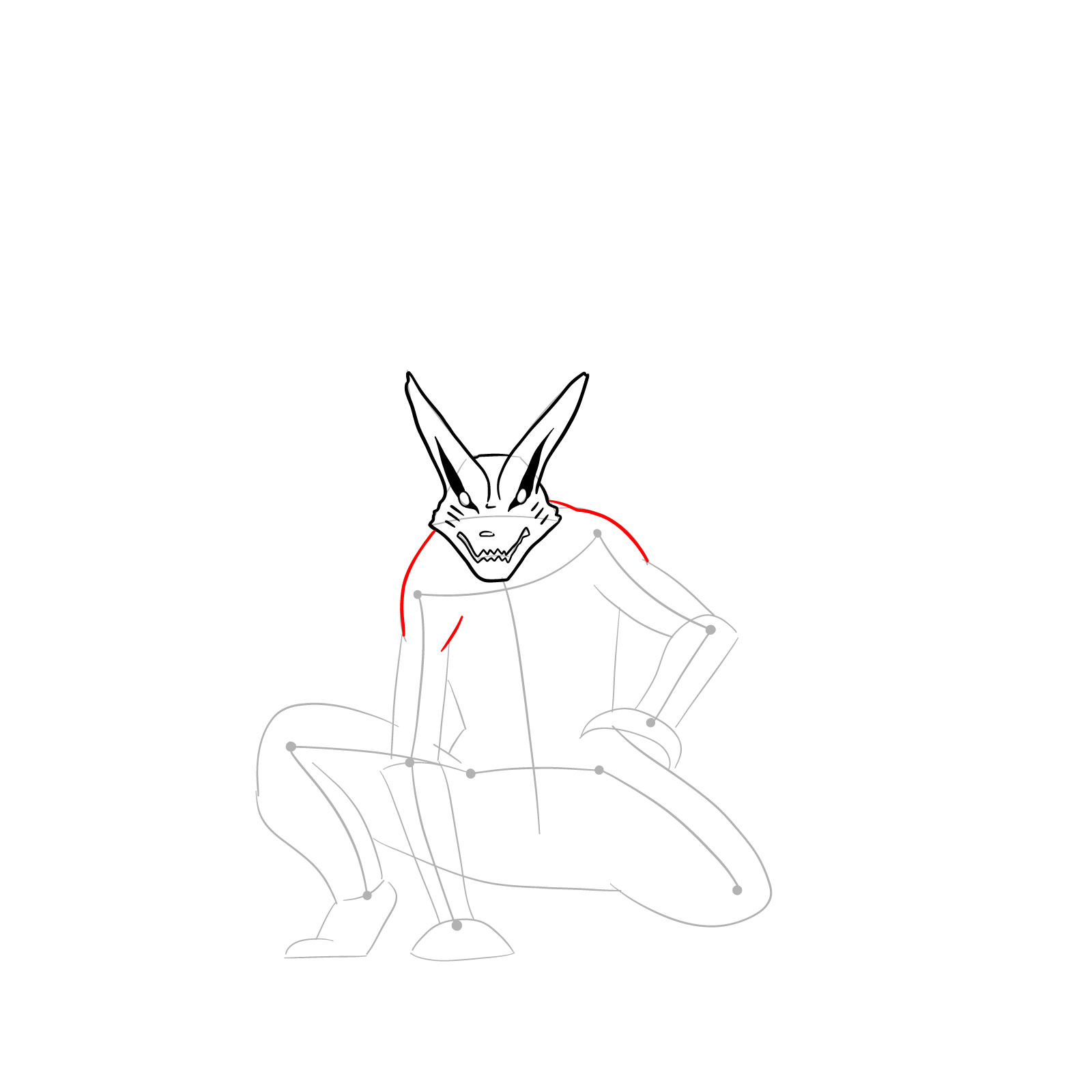 How to Draw Naruto's Tailed Beast Mode - step 11