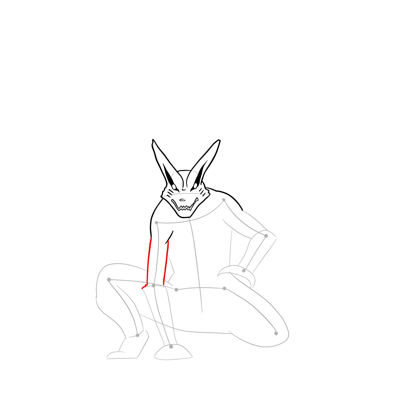 How to Draw Naruto's Tailed Beast Mode - step 12