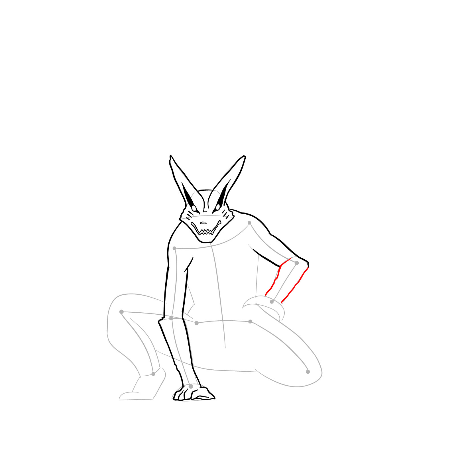 How to Draw Naruto's Tailed Beast Mode - step 17