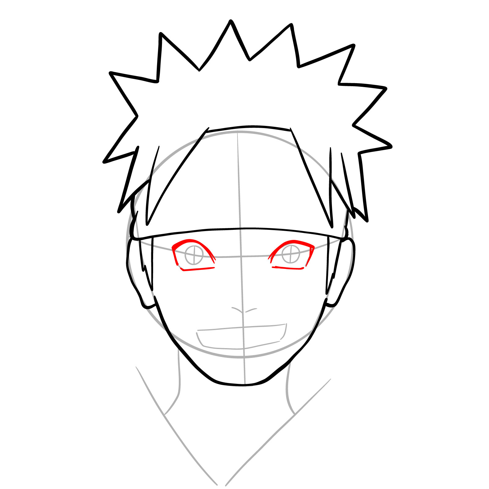 how to draw naruto shippuden face step by step., by Olivia Coach