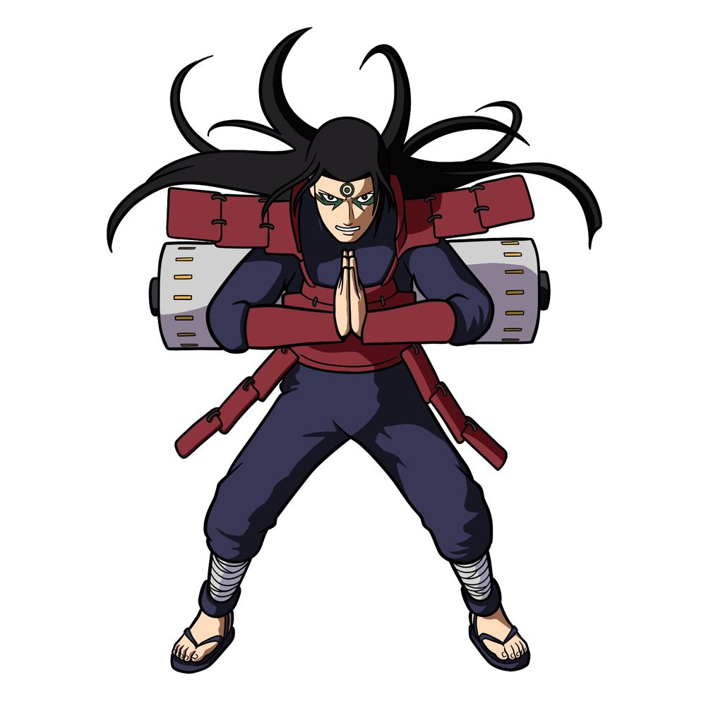 Step-by-Step Tutorial for Drawing Hashirama Senju in Sage Mode