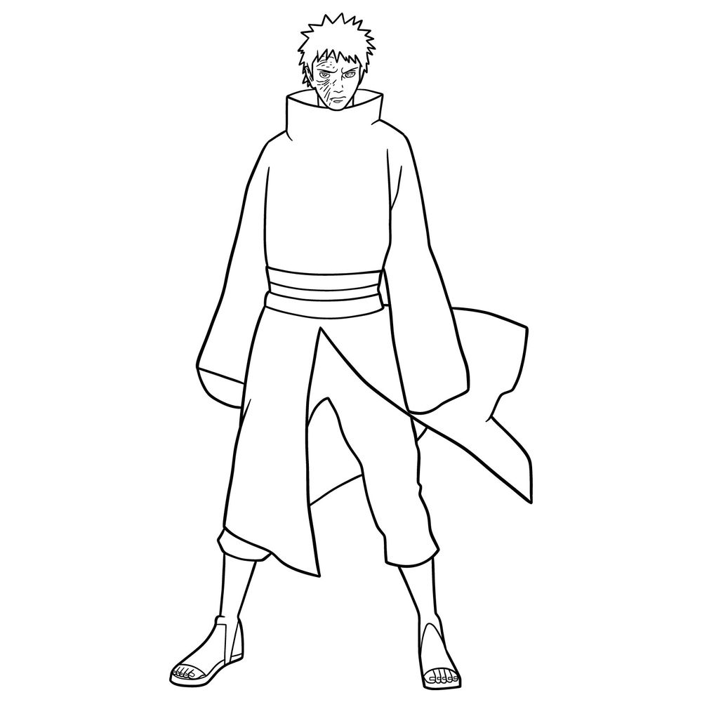 How to Draw Obito Uchiha Without His Mask – Naruto Tutorial