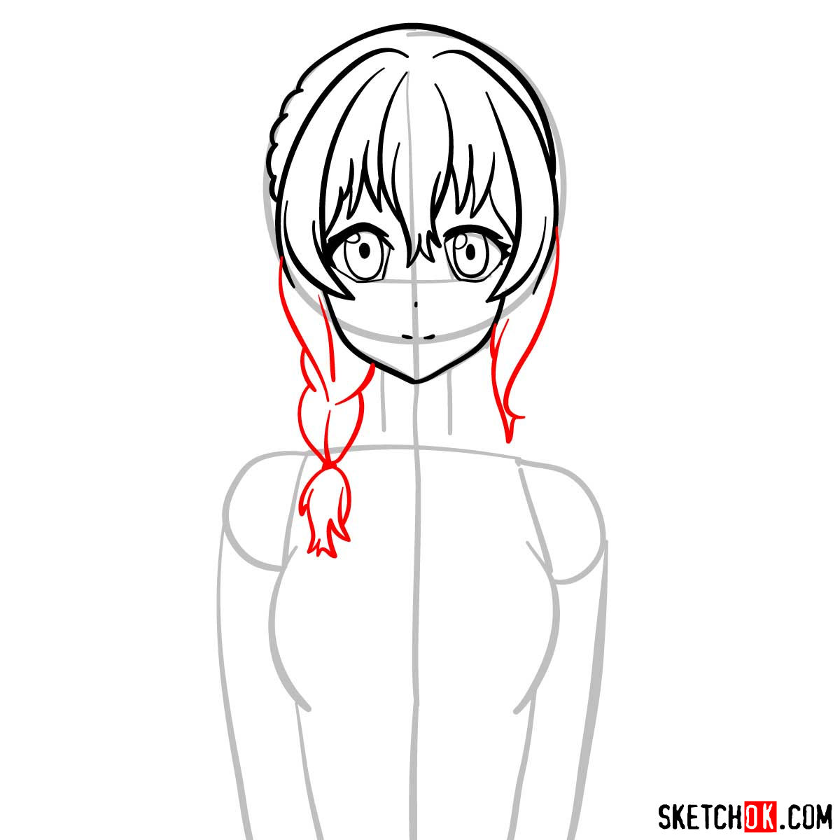 How to draw the Guild Girl from Goblin Slayer anime - step 07