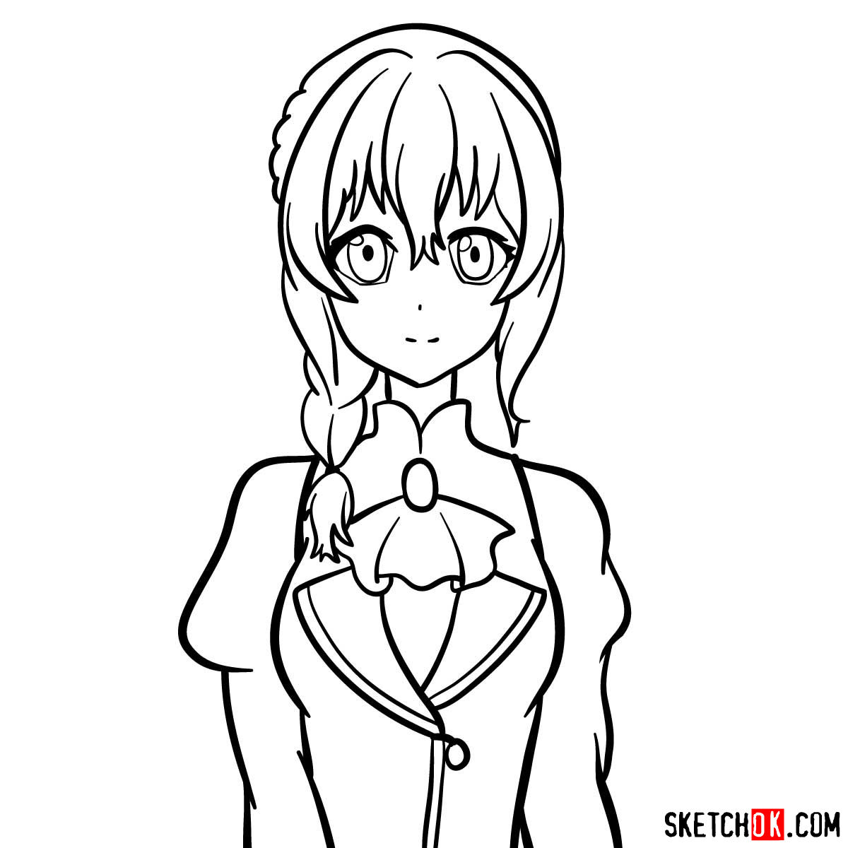 How to draw the Guild Girl from Goblin Slayer anime - step 12
