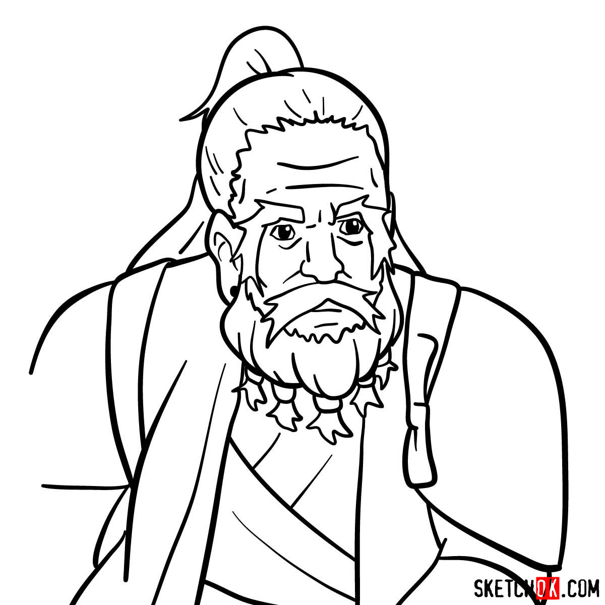 How to draw the long bearded dwarf (Dwarf Shaman) from Goblin Slayer anime - step 13