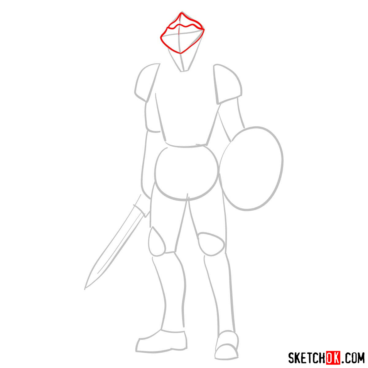 How to draw Goblin Slayer - step 03
