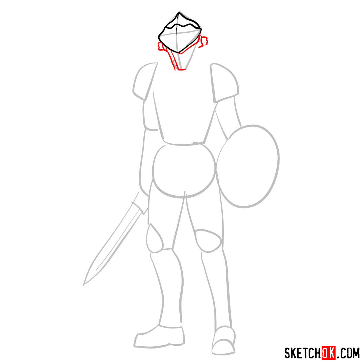 How to draw Goblin Slayer - step 04