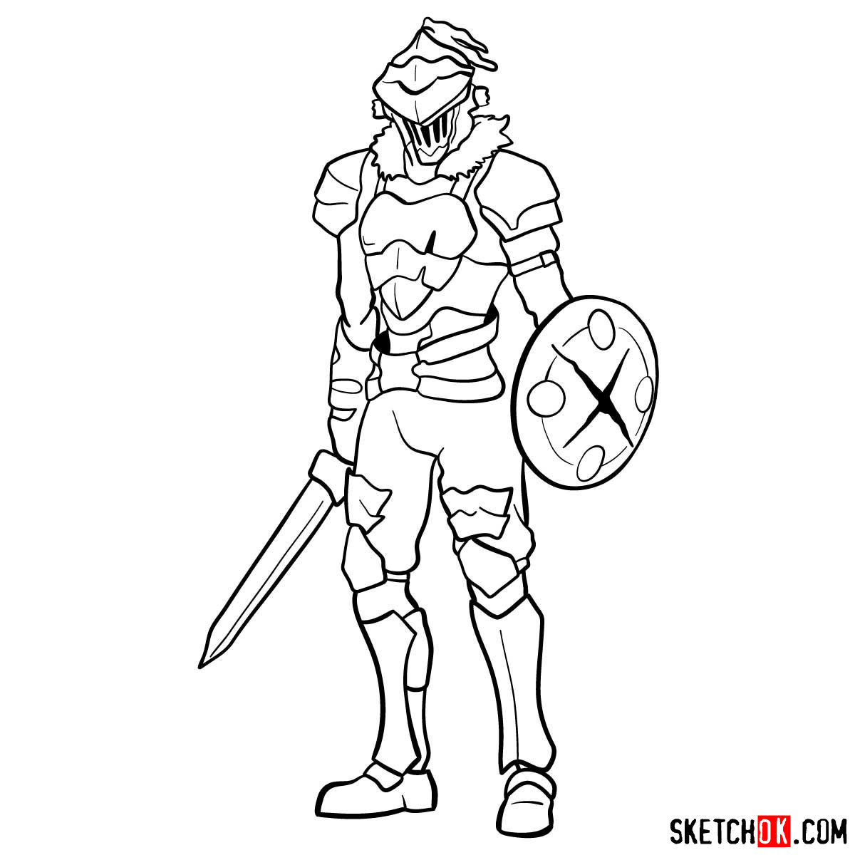 How to draw Goblin Slayer - step 16