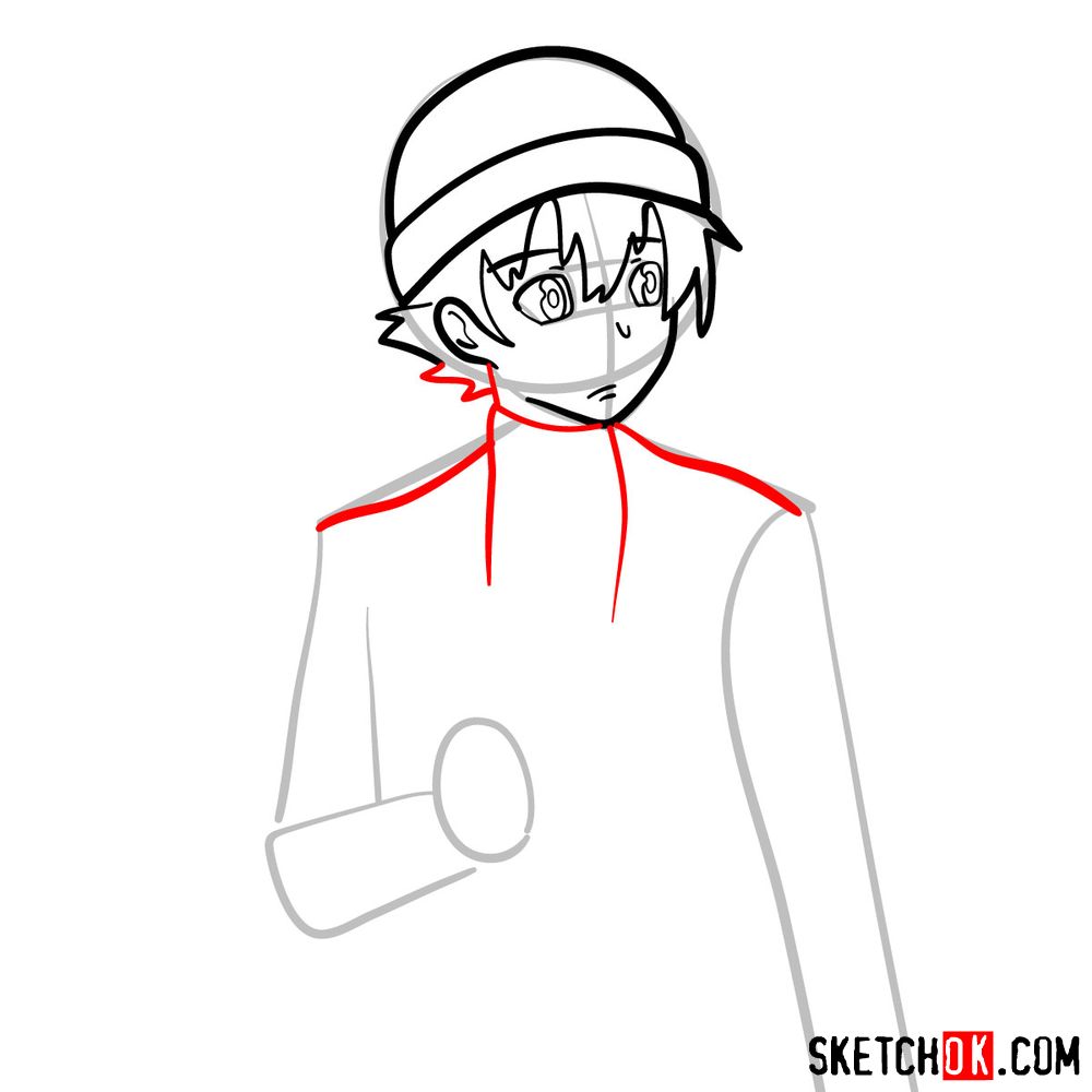 How to draw Yukiteru 'Yuki' Amano | Future Diary - step 06