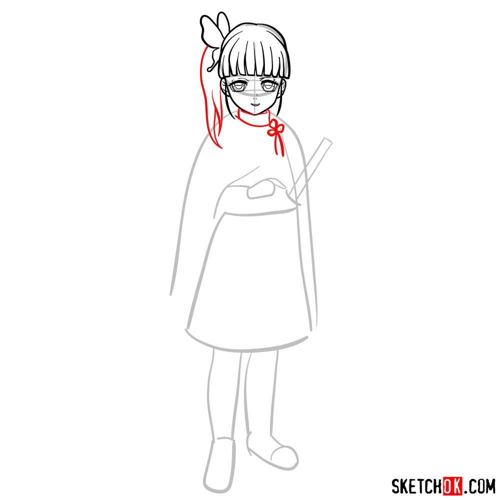 How to draw Kanao Tsuyuri | Demon Slayer - step 07