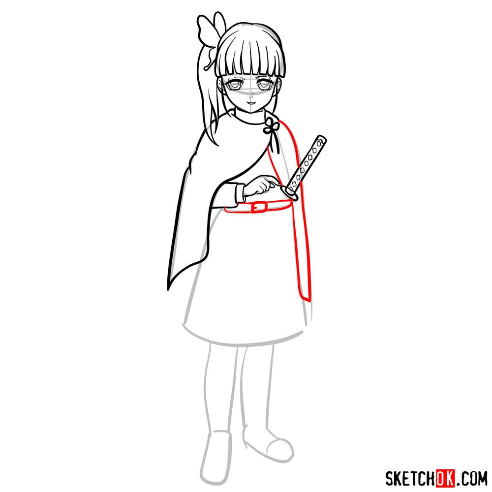 How to draw Kanao Tsuyuri | Demon Slayer - step 11