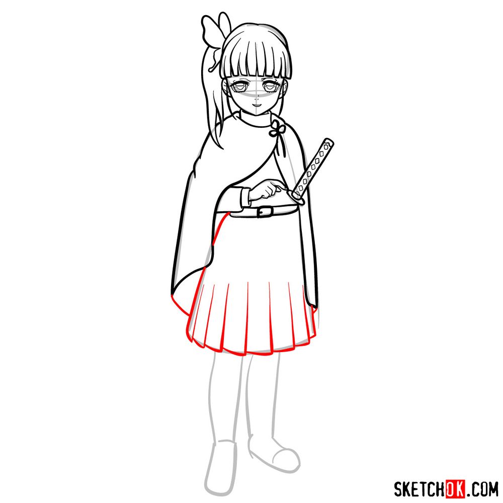 How to draw Kanao Tsuyuri | Demon Slayer - step 12