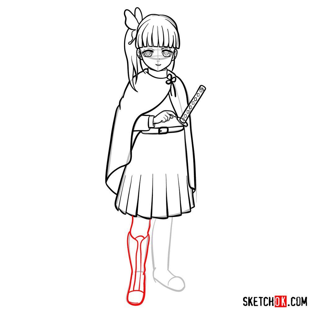 How to draw Kanao Tsuyuri | Demon Slayer - step 13