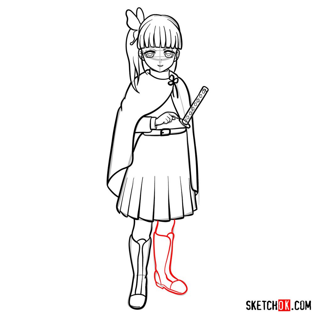 How to draw Kanao Tsuyuri | Demon Slayer - step 14