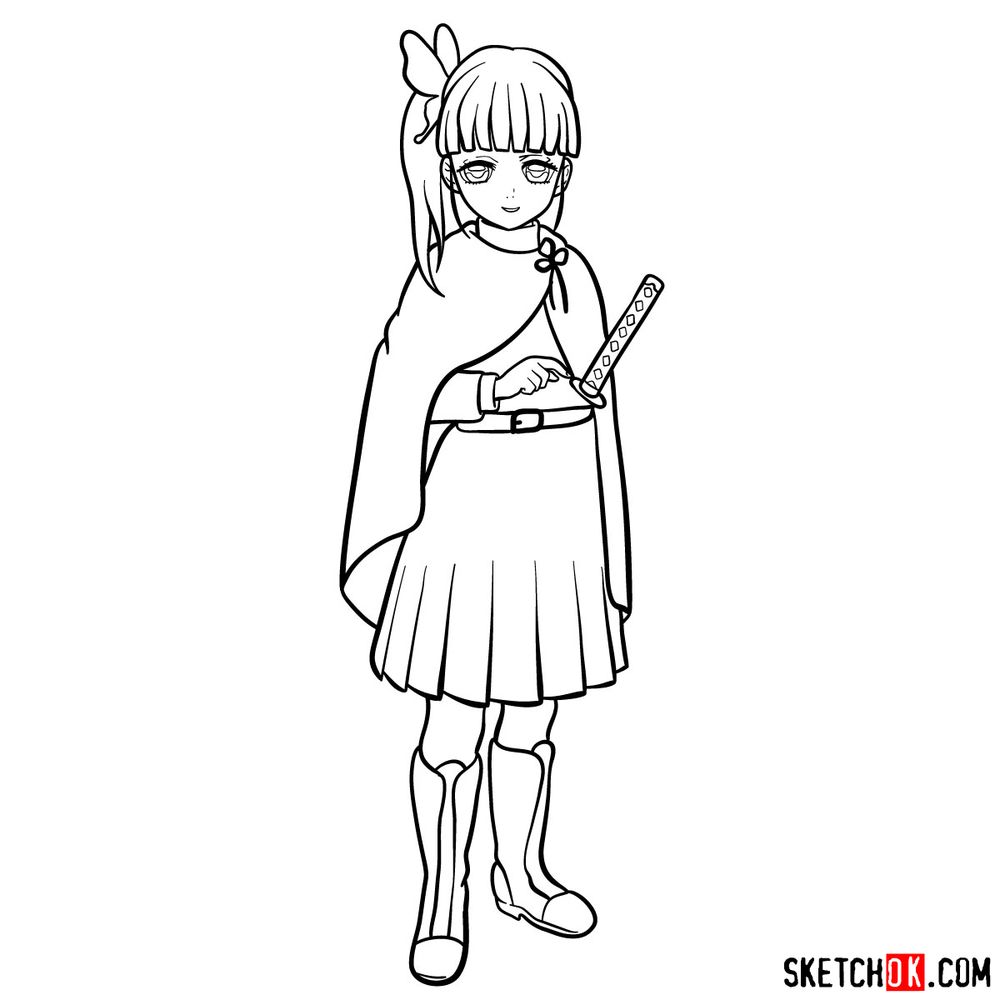 How to draw Kanao Tsuyuri | Demon Slayer - step 15