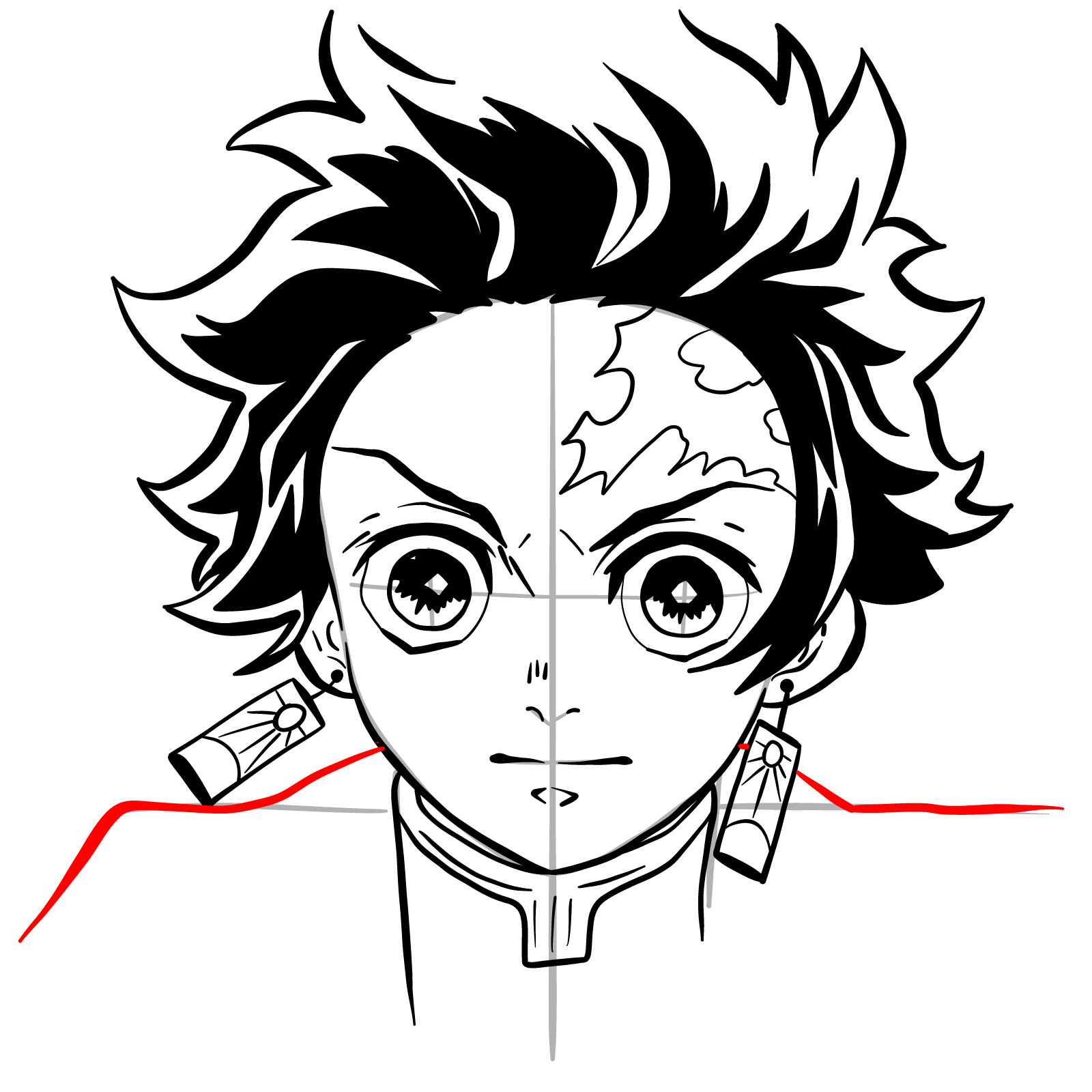 How to draw Tanjiro Kamado step by step 