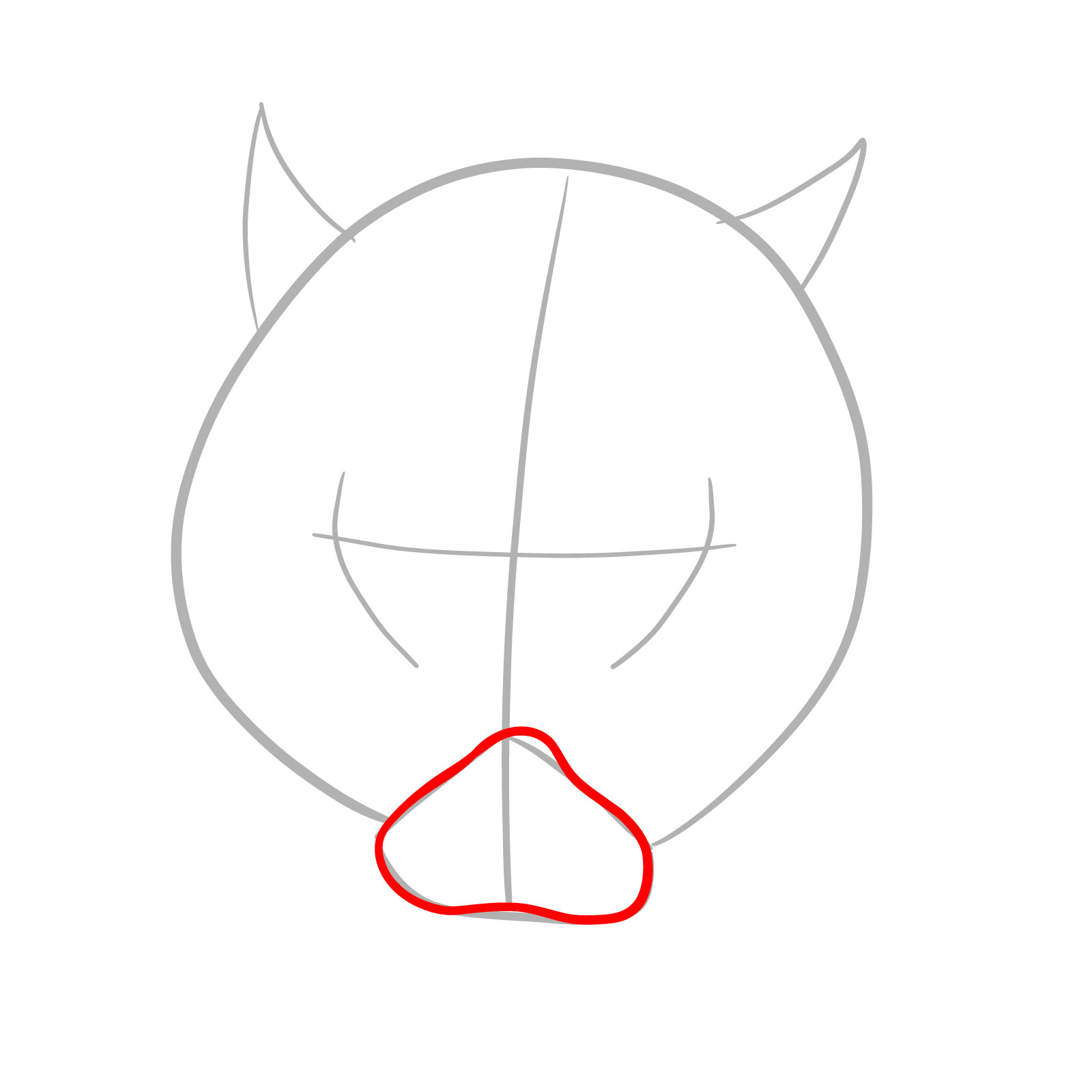 How to draw Inosuke mask - step 03