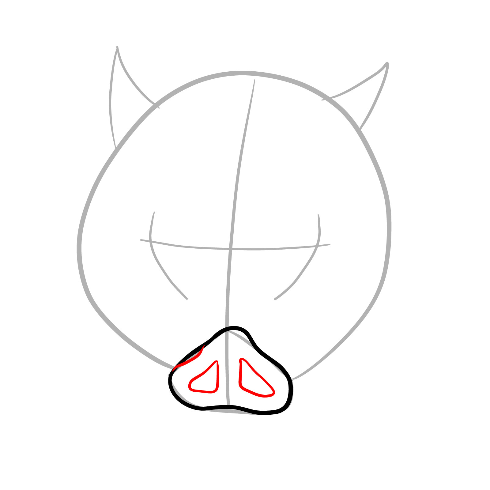How to draw Inosuke mask - step 04
