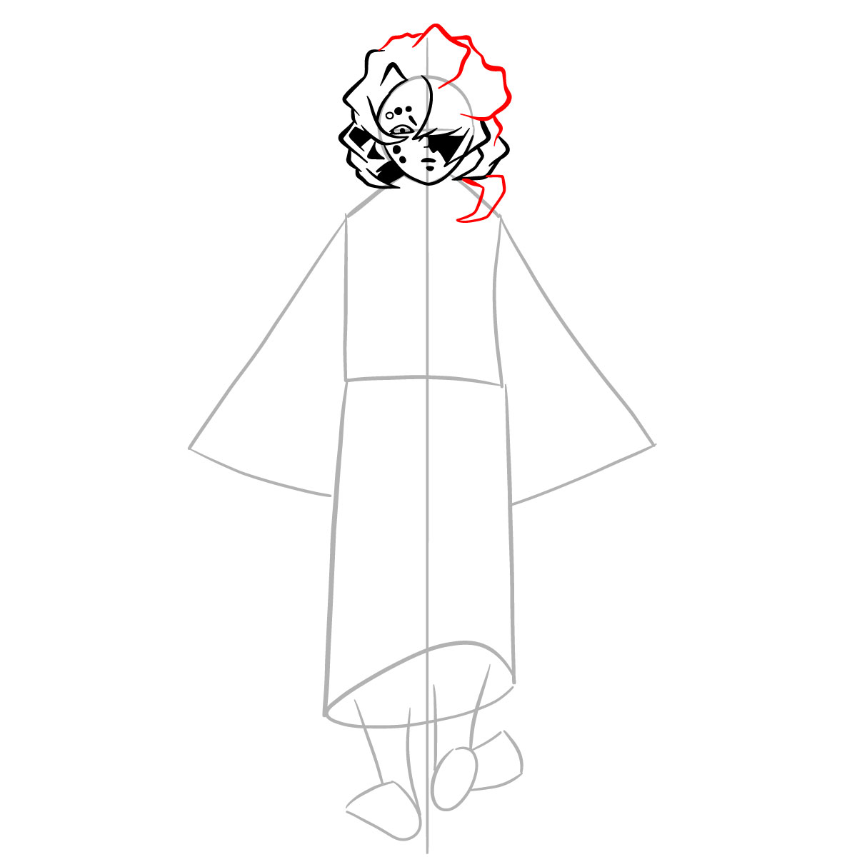 How to draw Rui from Demon Slayer - step 11