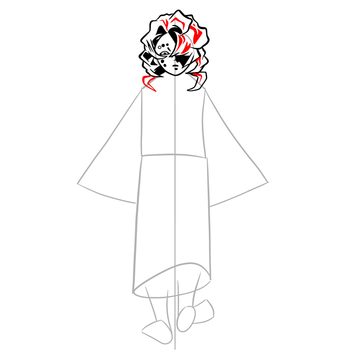 How to draw Rui from Demon Slayer - step 13