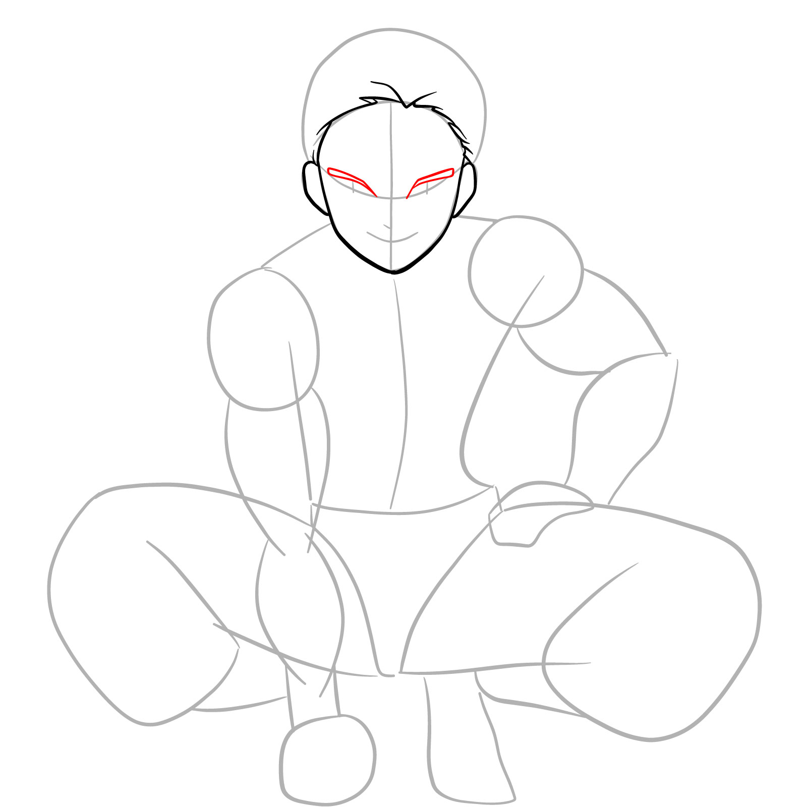 How to draw Akaza from Demon Slayer - step 08