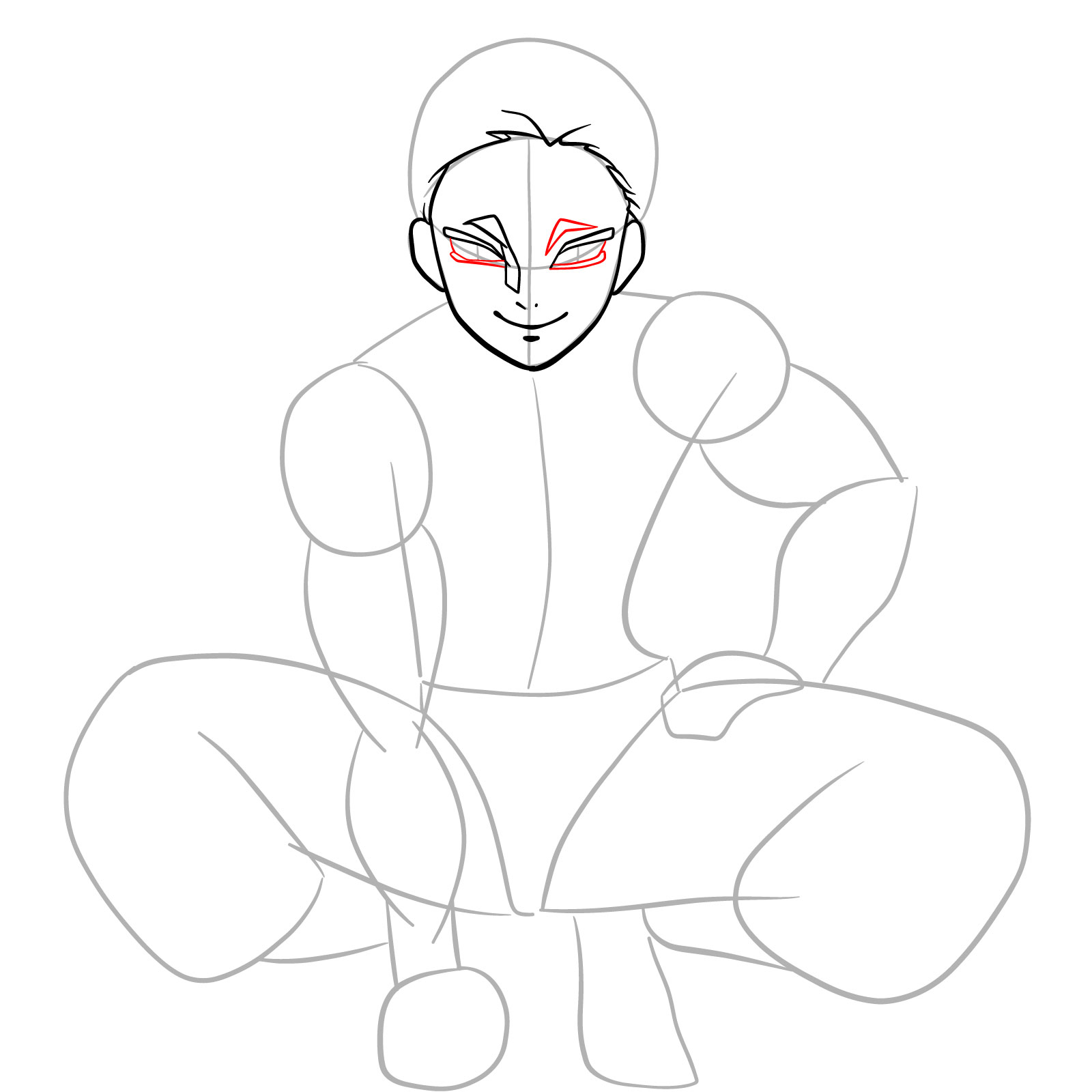 How to draw Akaza from Demon Slayer - step 10