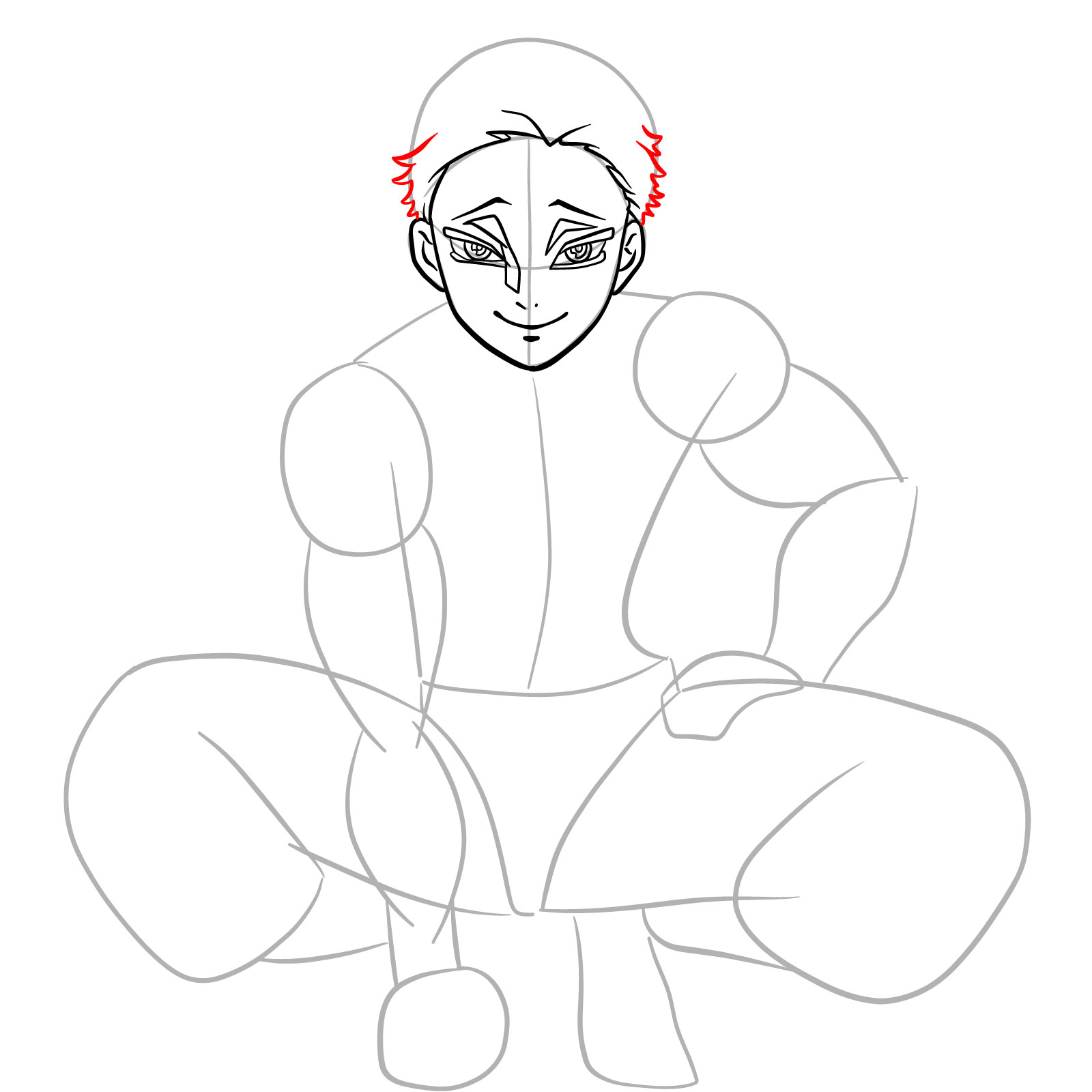 How to draw Akaza from Demon Slayer - step 12