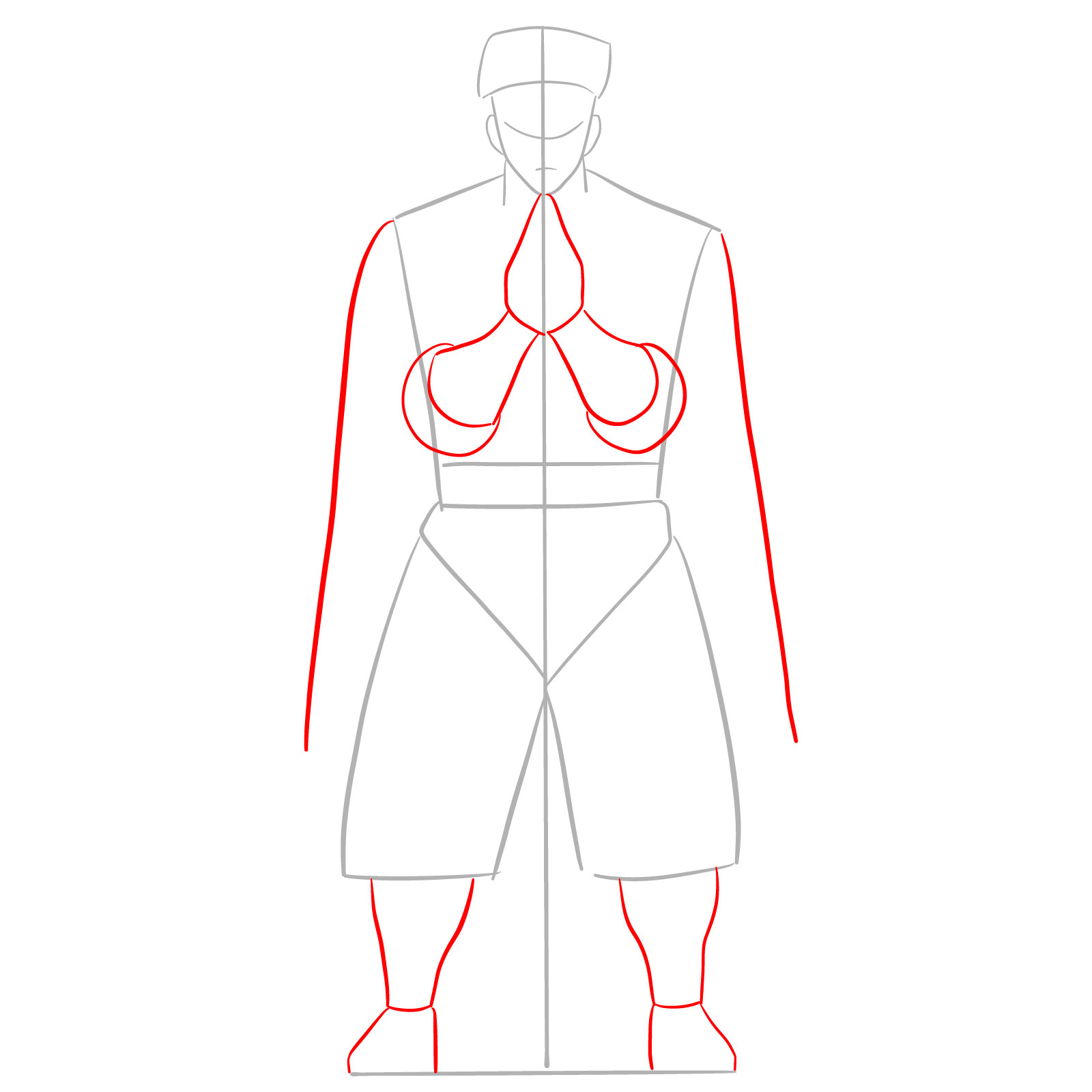 How to draw Gyomei Himejima - step 03