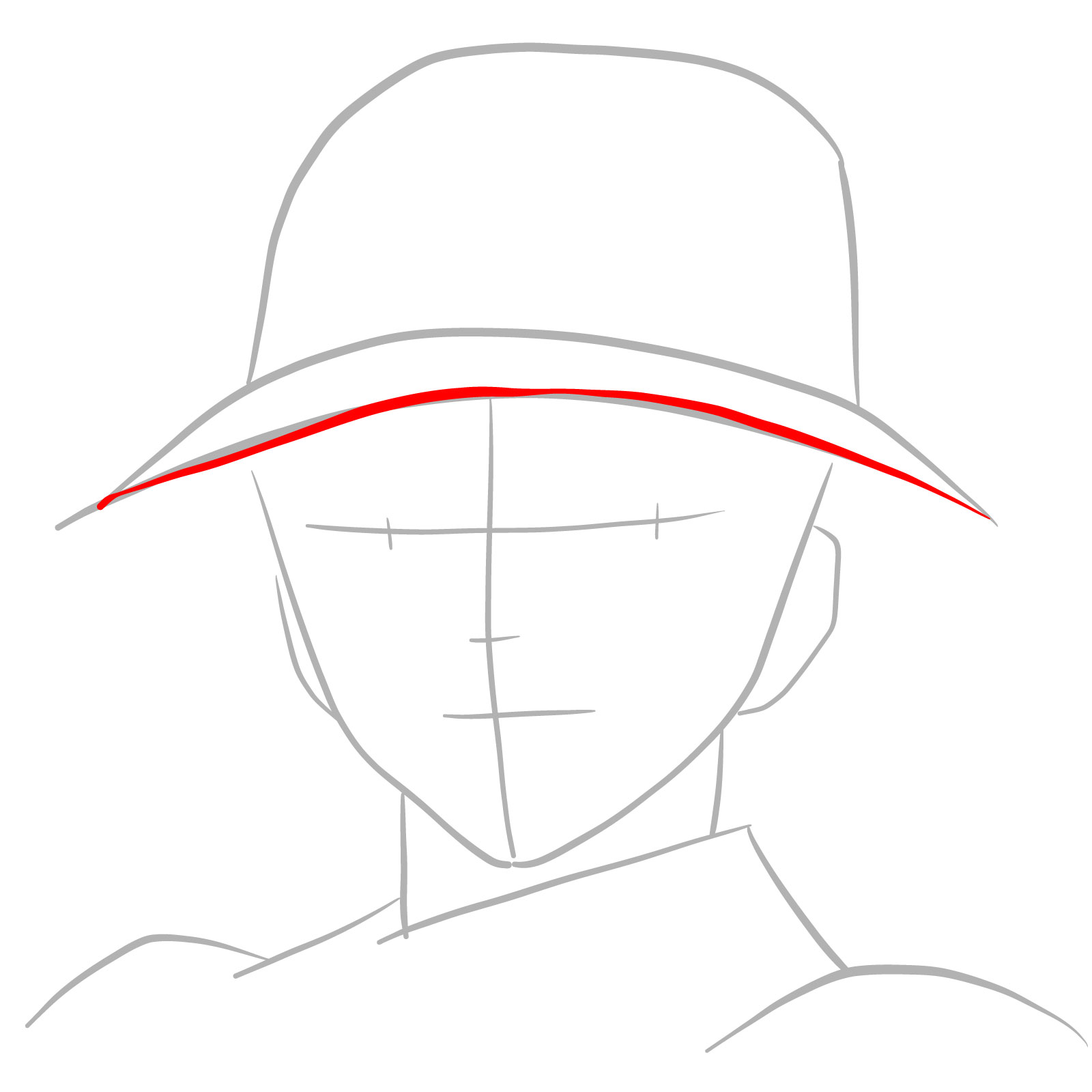 How to draw Muzan Kibutsuji's face - step 04