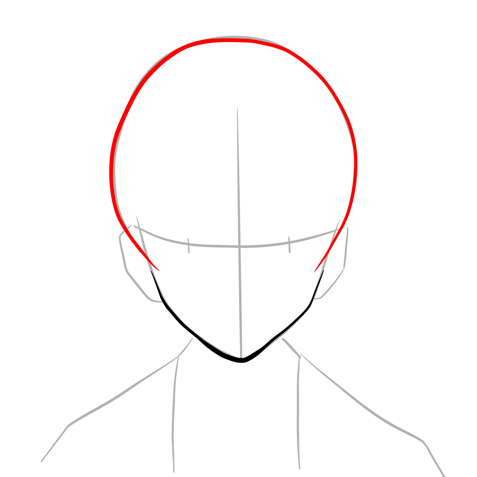How to draw Yushiro's face from Demon Slayer - step 05