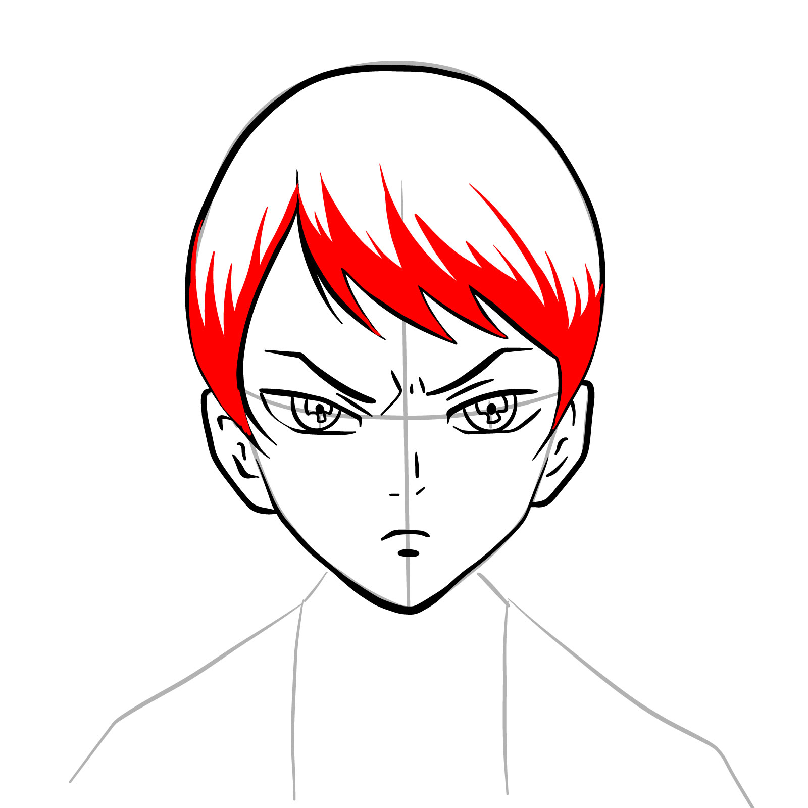 How to draw Yushiro's face from Demon Slayer - SketchOk