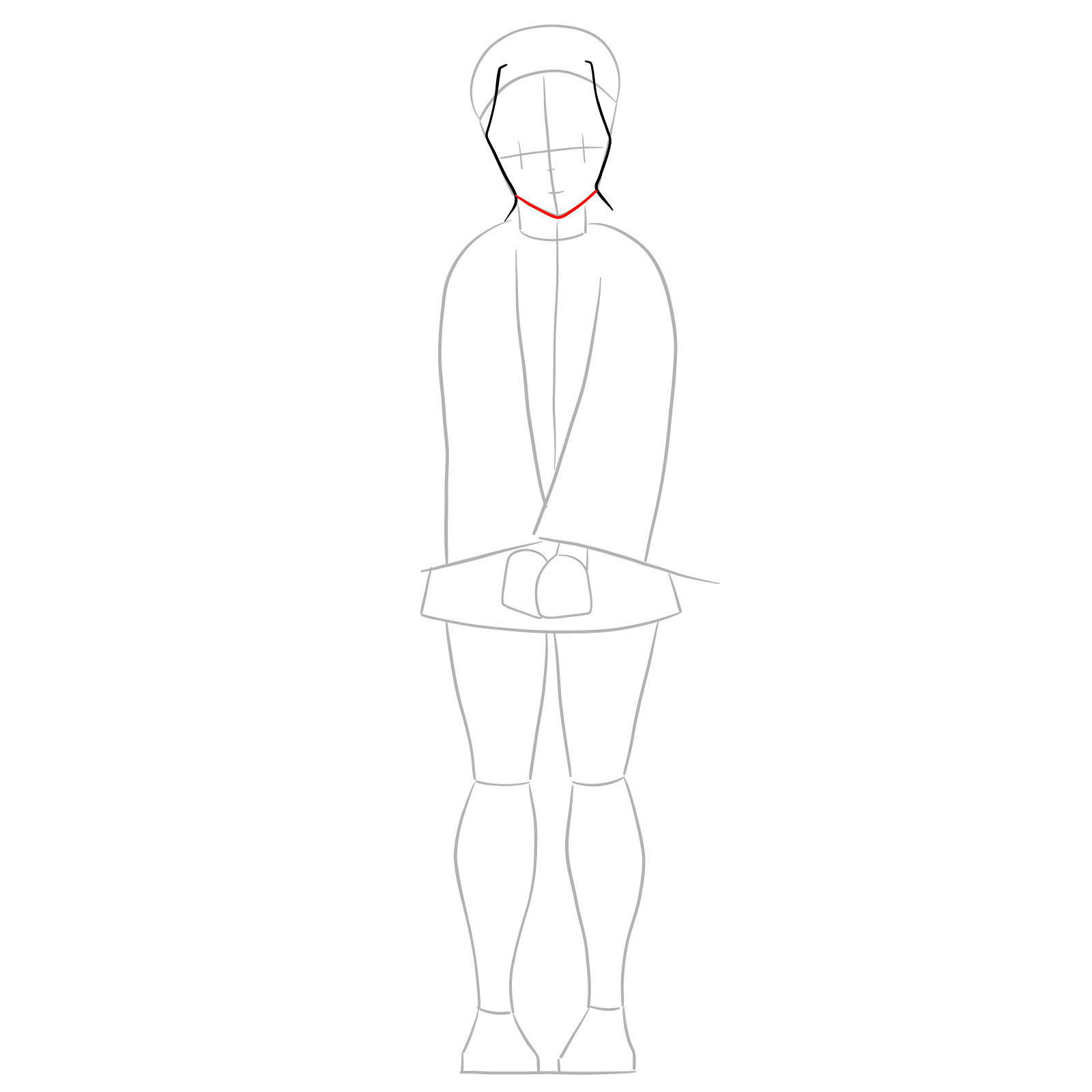 How to draw Mitsuri Kanroji - step 05