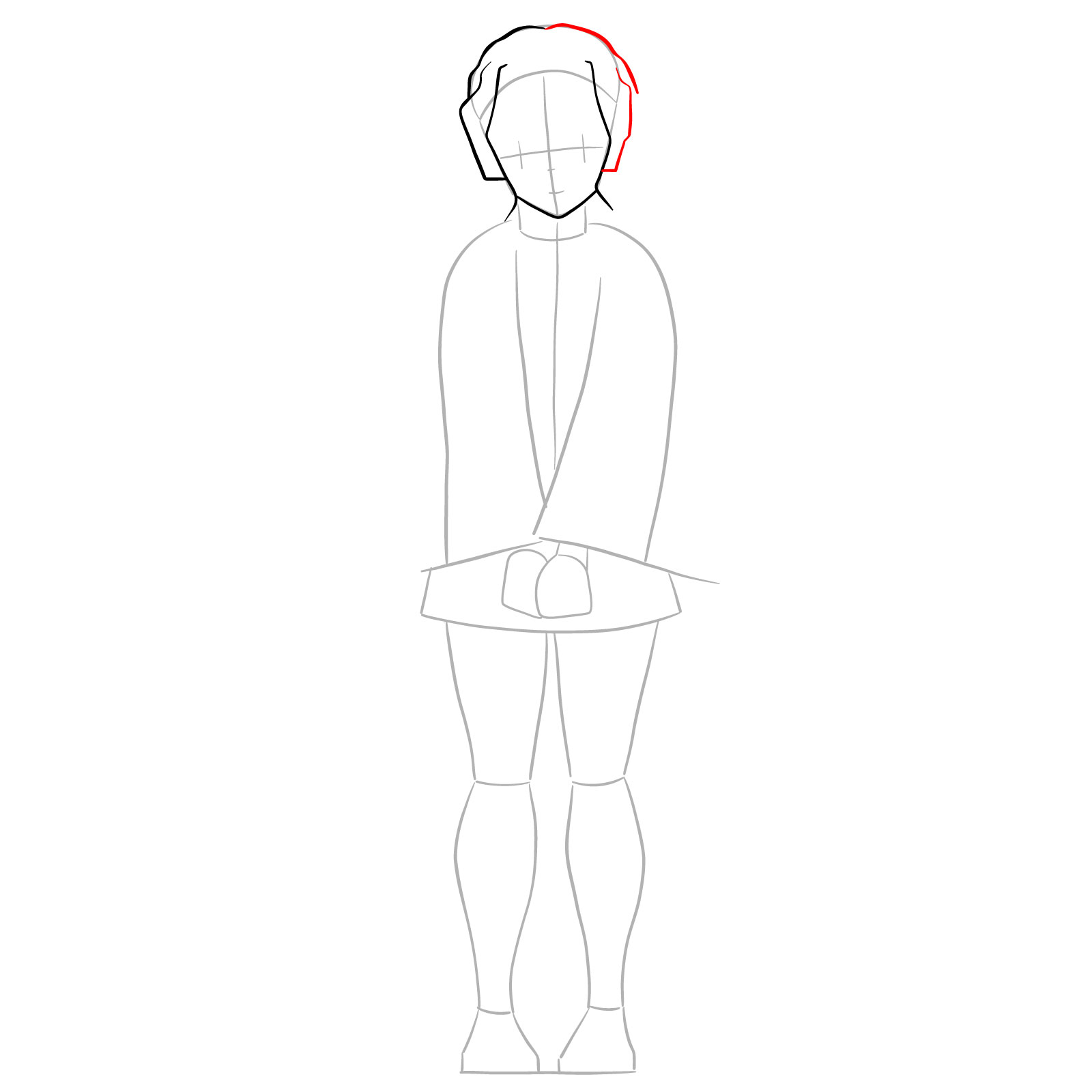 How to draw Mitsuri Kanroji - step 07
