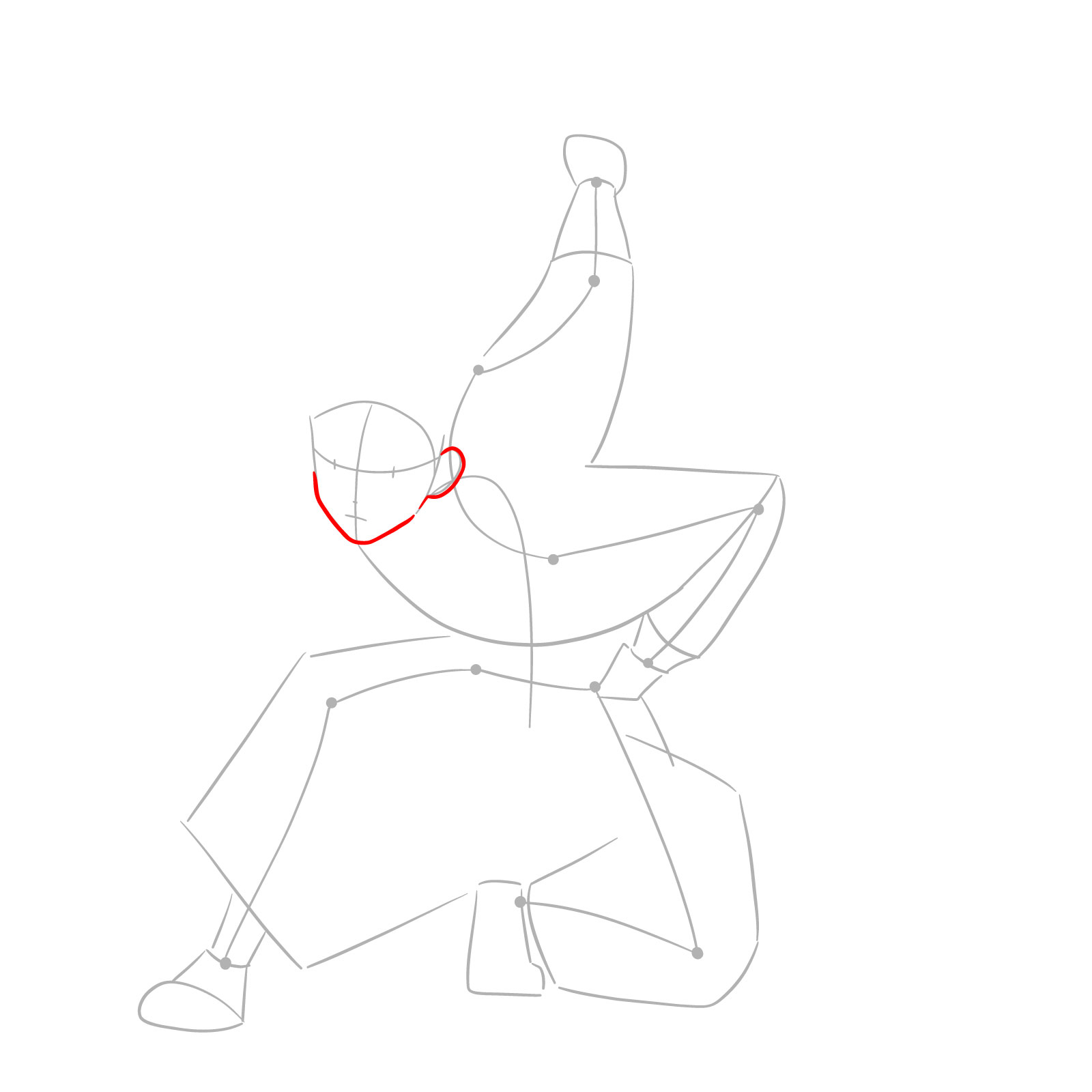 How to draw Yoriichi from Demon Slayer - step 04