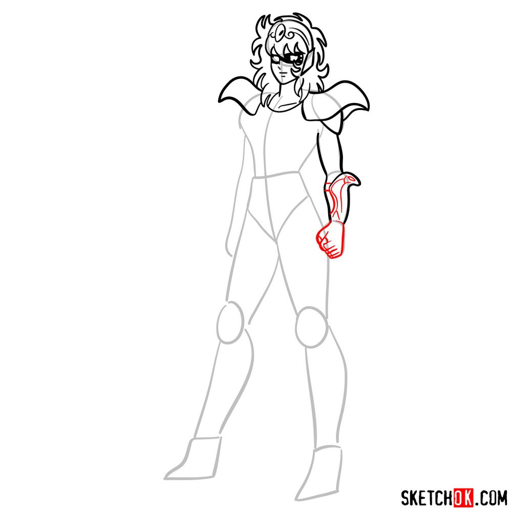 How to draw Ophiuchus Shaina - step 09
