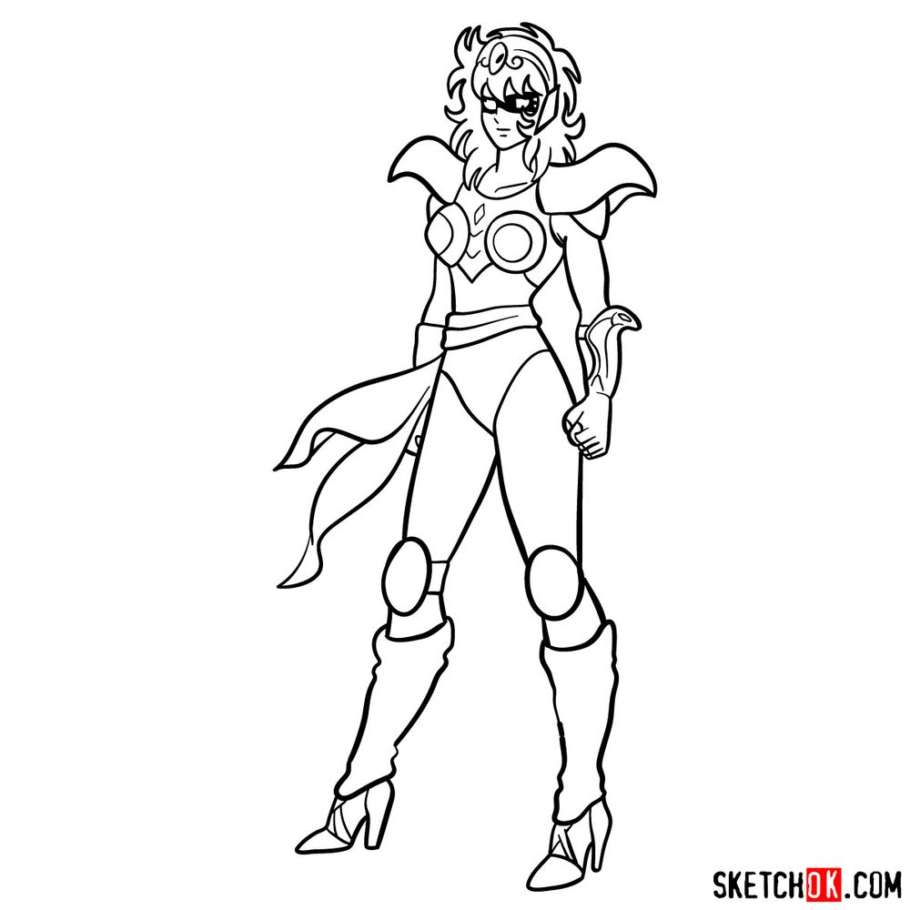 How to draw Ophiuchus Shaina - step 16