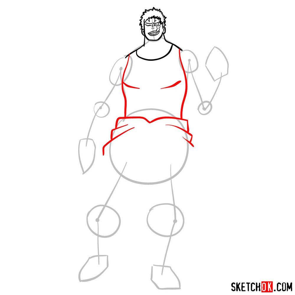 How to draw Muscular - step 08