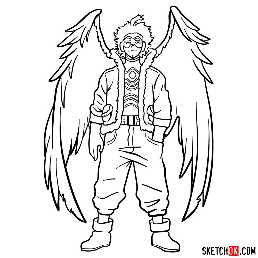 Dabi Mha Outline Drawing