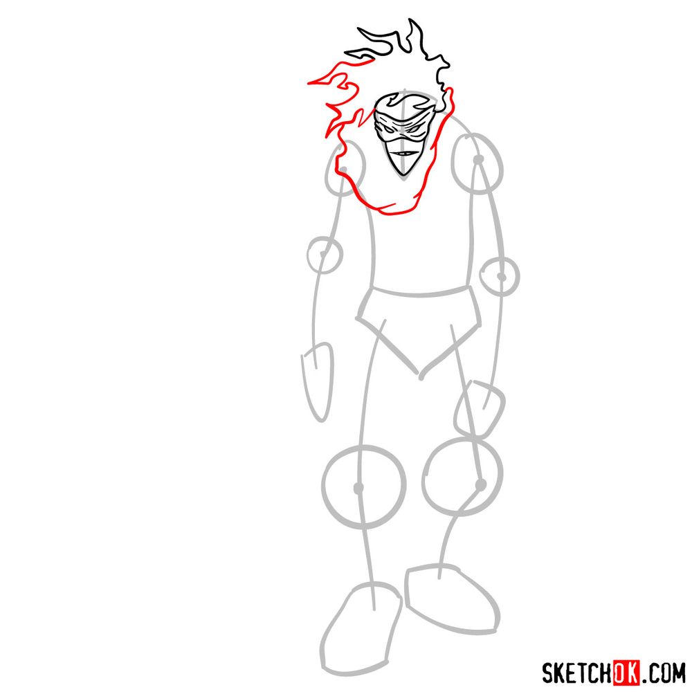 How to draw Stain (My Hero Academia) - step 06