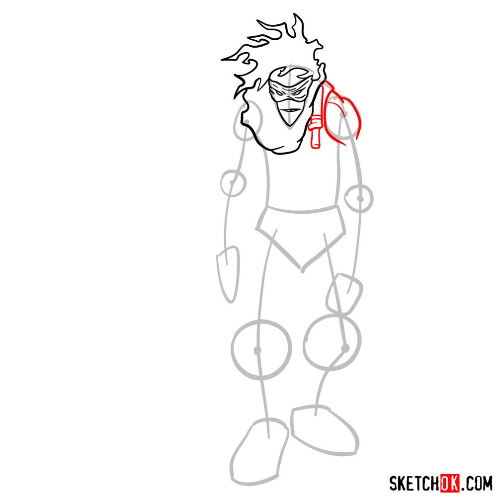 How to draw Stain (My Hero Academia) - step 07