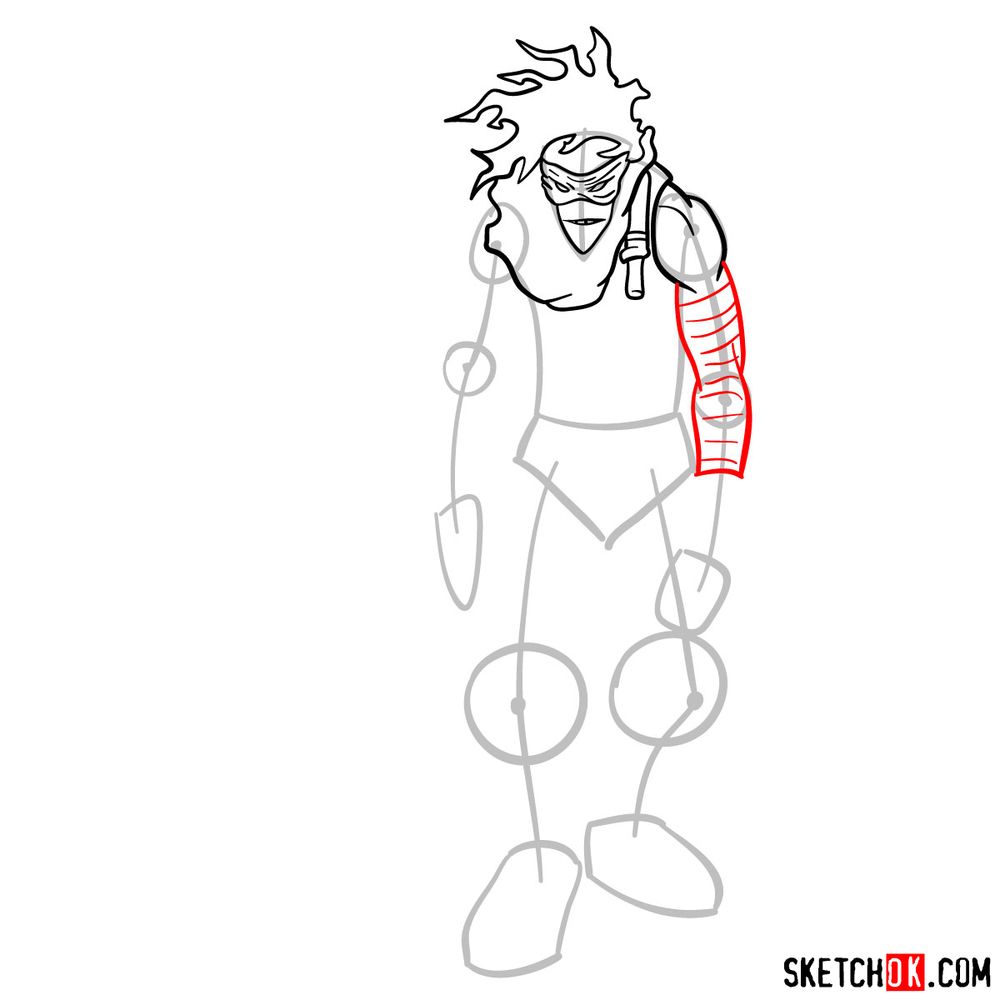 How to draw Stain (My Hero Academia) - step 08