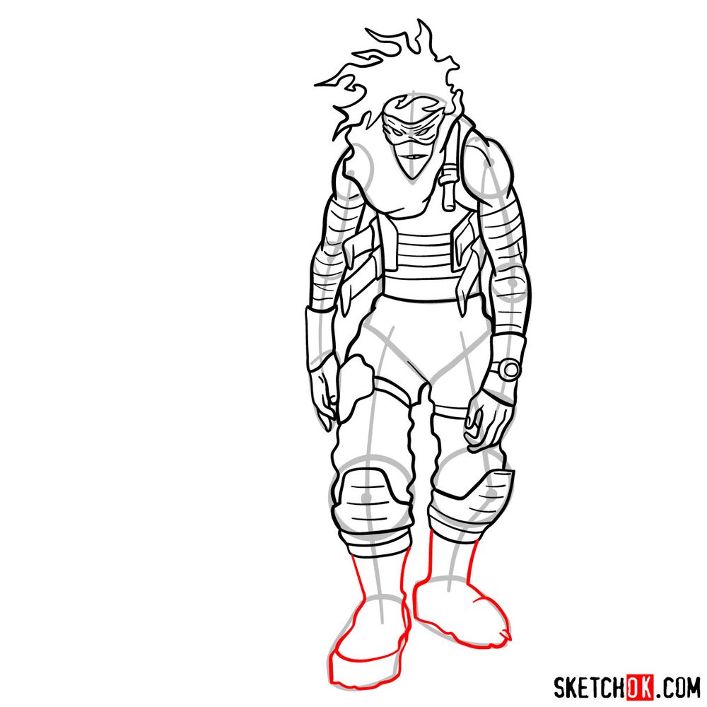 How to draw Stain (My Hero Academia) - step 16
