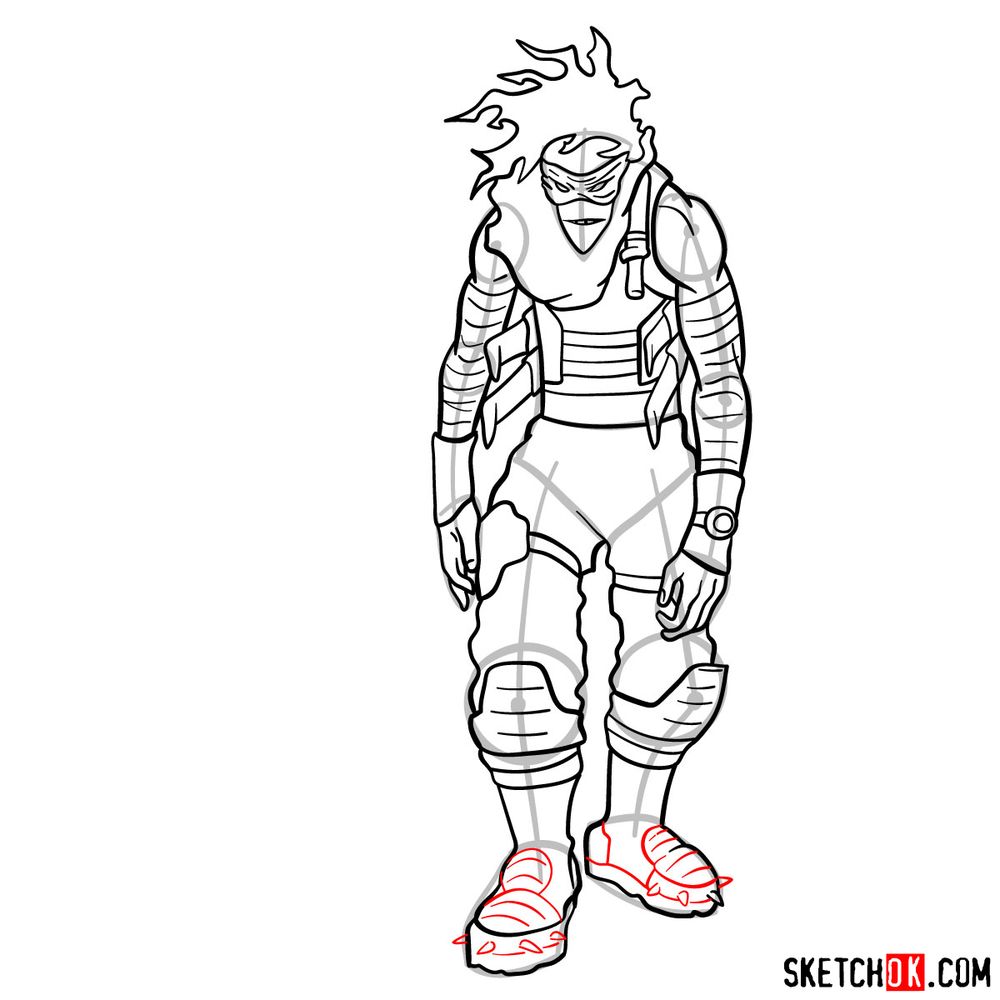 How to draw Stain (My Hero Academia) - step 17