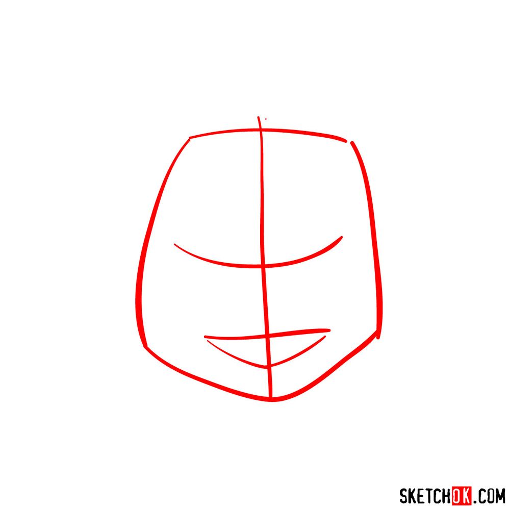 How to draw Gran Torino's face | My Hero Academia - step 01