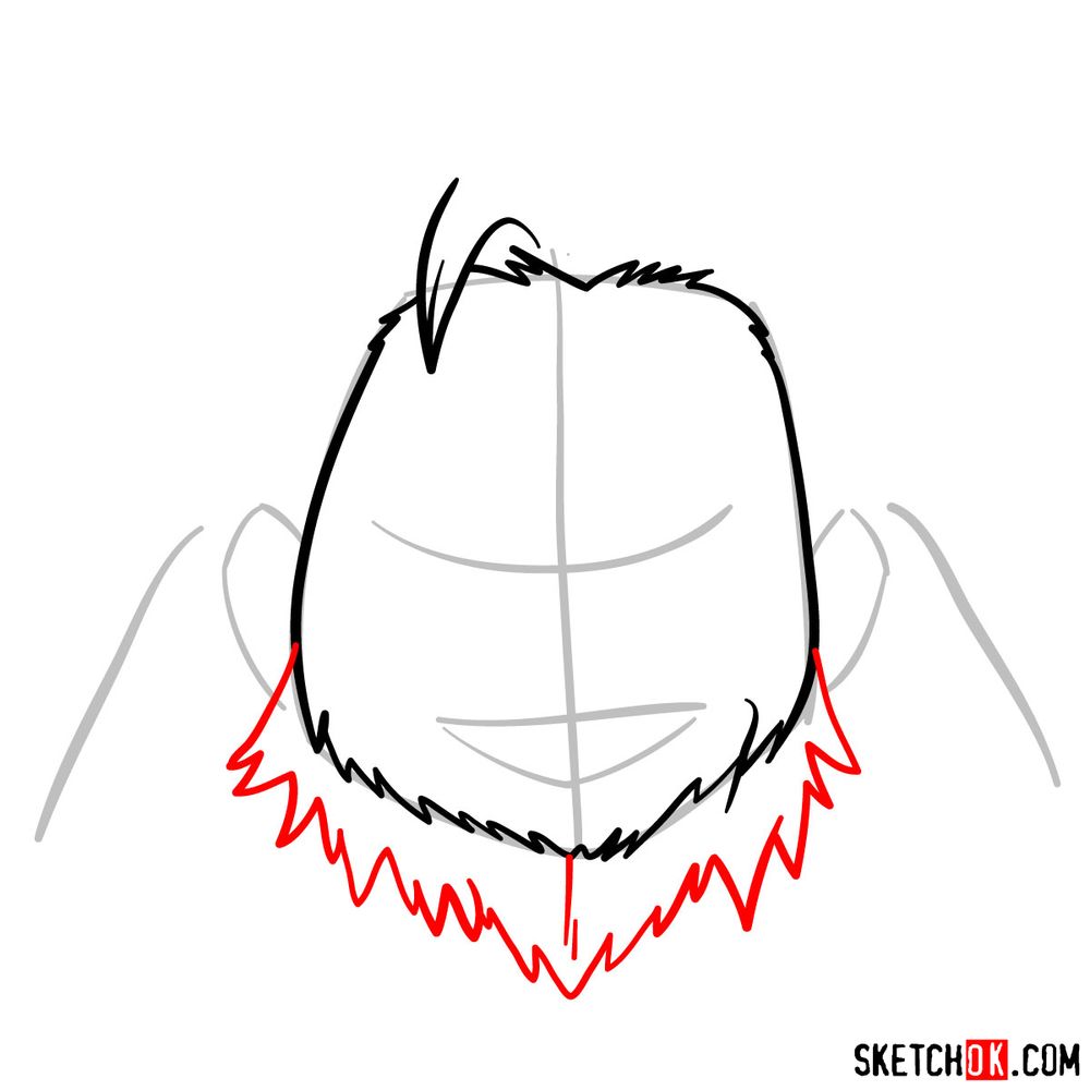 How to draw Gran Torino's face | My Hero Academia - step 05