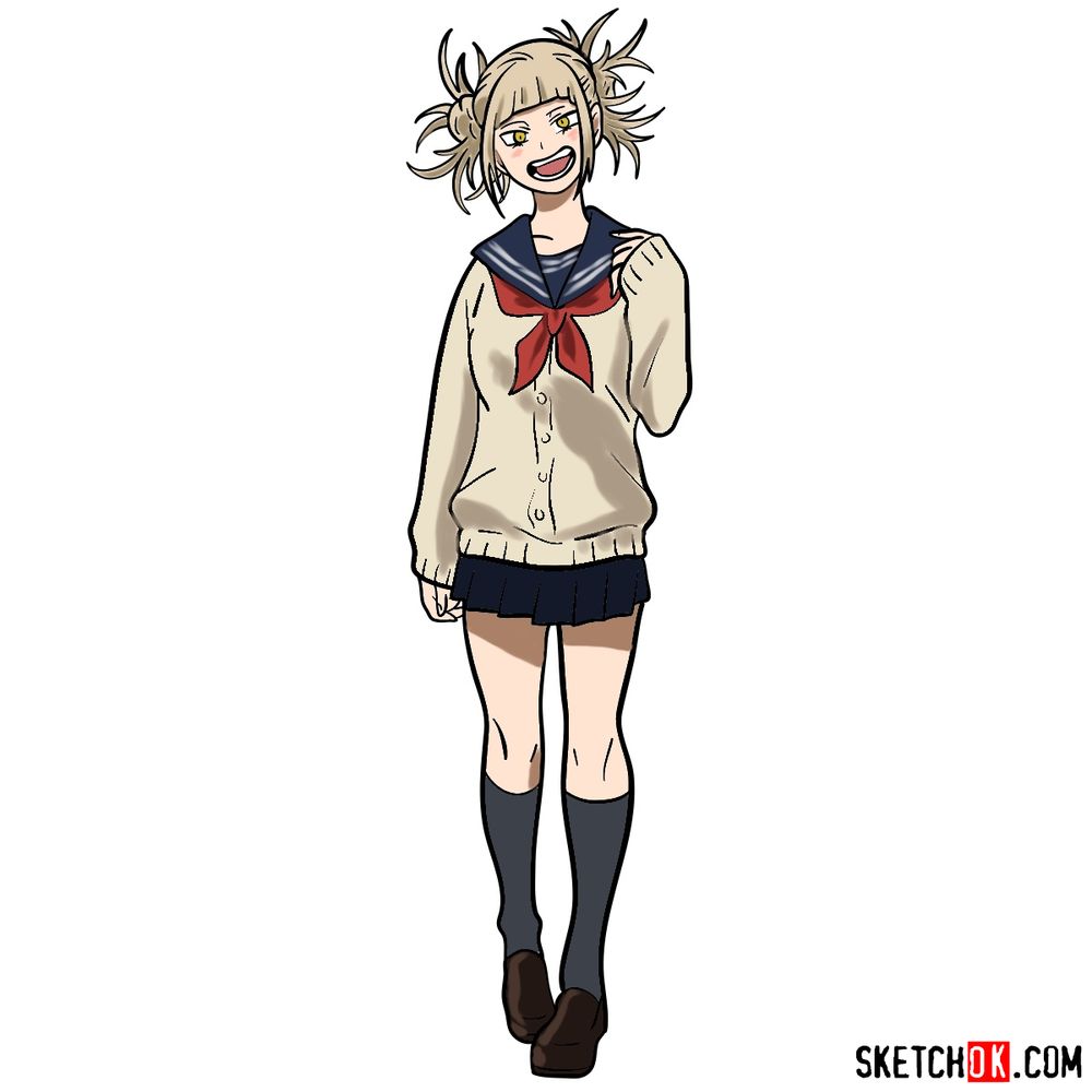 How to draw Himiko Toga as a civilian