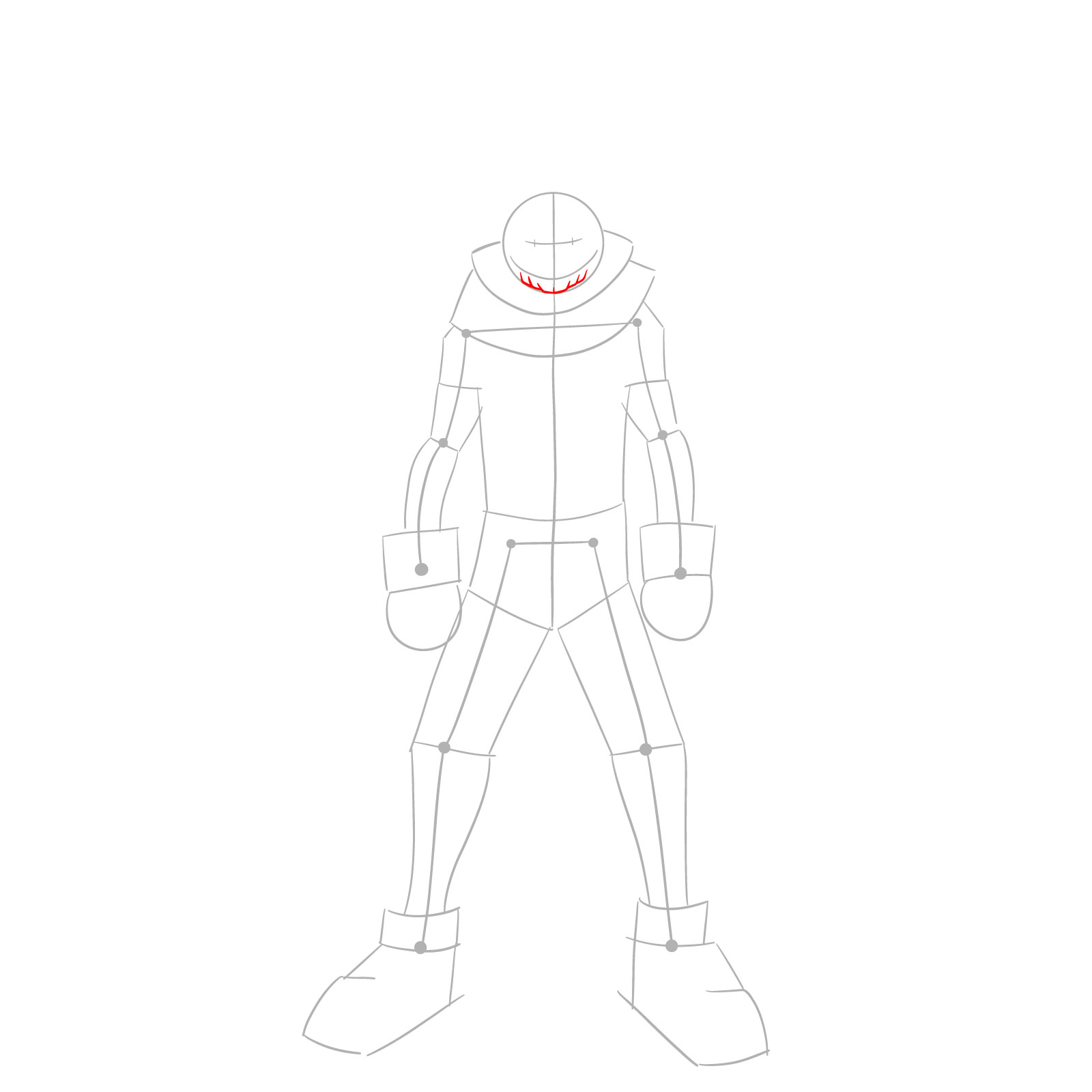 How to draw Izuku Midoriya in Costume Epsilon - step 04