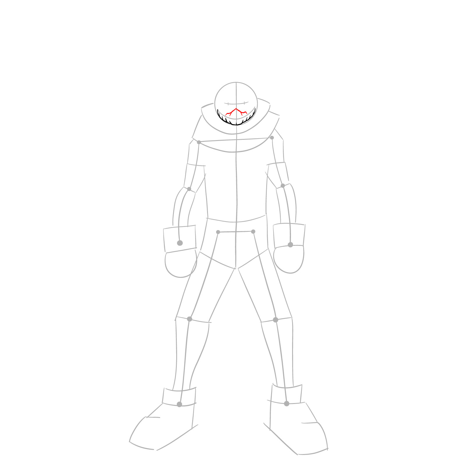 How to draw Izuku Midoriya in Costume Epsilon - step 06