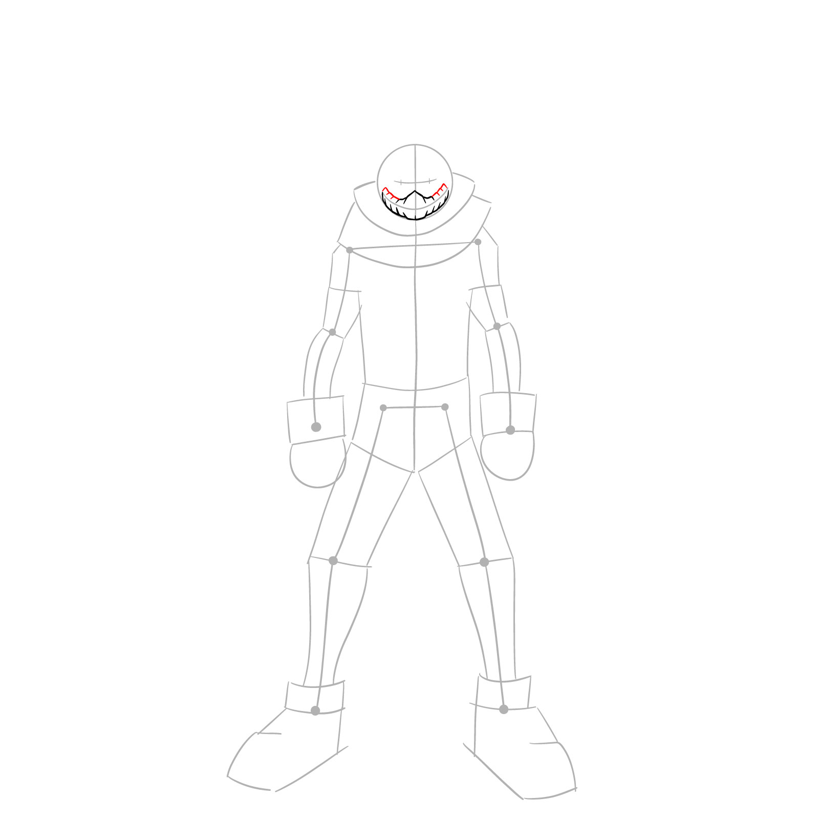 How to draw Izuku Midoriya in Costume Epsilon - step 07